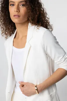 Veste Cream Manches Longues en Viscose / Elasthanne — photo 5