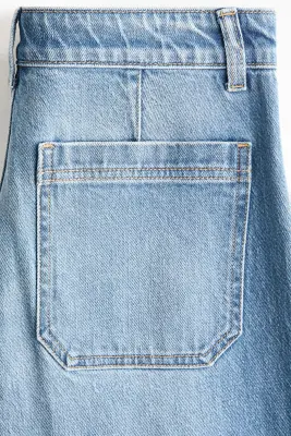 Wide High Jeans - Bleu denim clair — photo 4