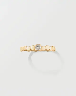 BAGUE REINE SOLITAIRE - Or jaune 18 carats — photo 3