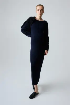 MAMA Robe en maille fine - Bleu marine — photo 1