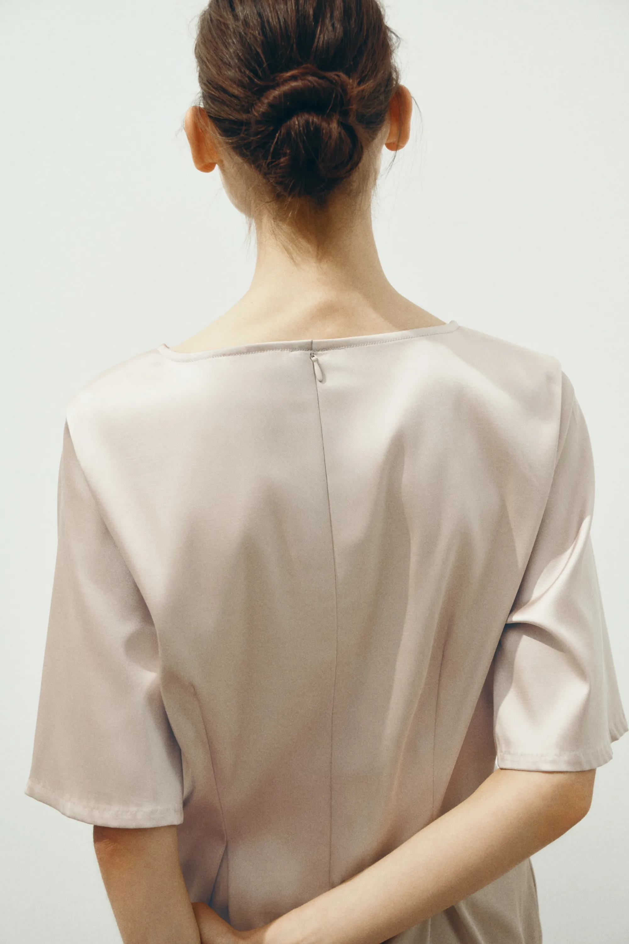 Blouse cintrée - Beige clair