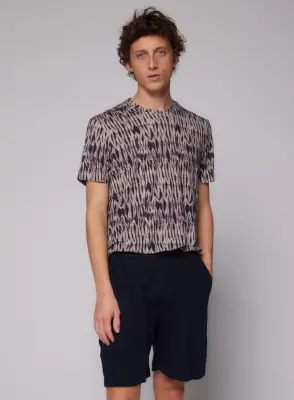 Shorts Marine Col N/A Manches N/A en Lin — photo 3