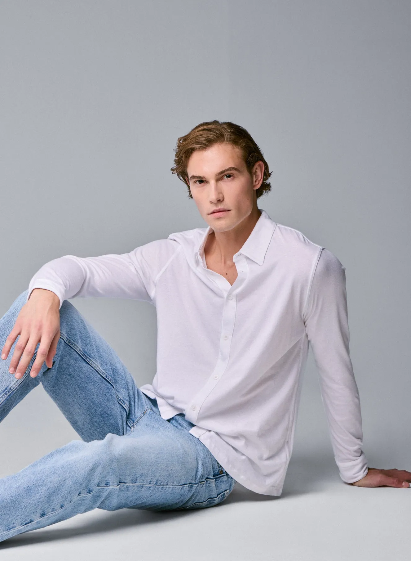 Chemise Blanche Manches Longues en Deluxe Coton
