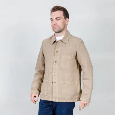 Veste de travail en lin lourd 3L/5C - Bois — photo 3