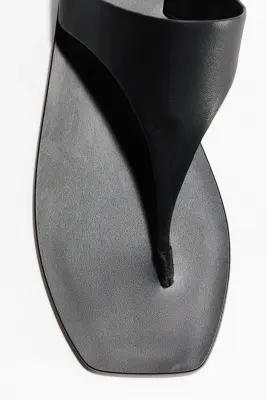 Sandales en cuir - Noir — photo 2