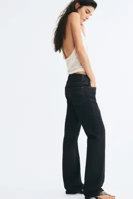 Slim Low Waist Jeans - Bleu denim foncé — photo 2