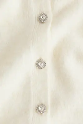 Gilet avec col - Crème — photo 4