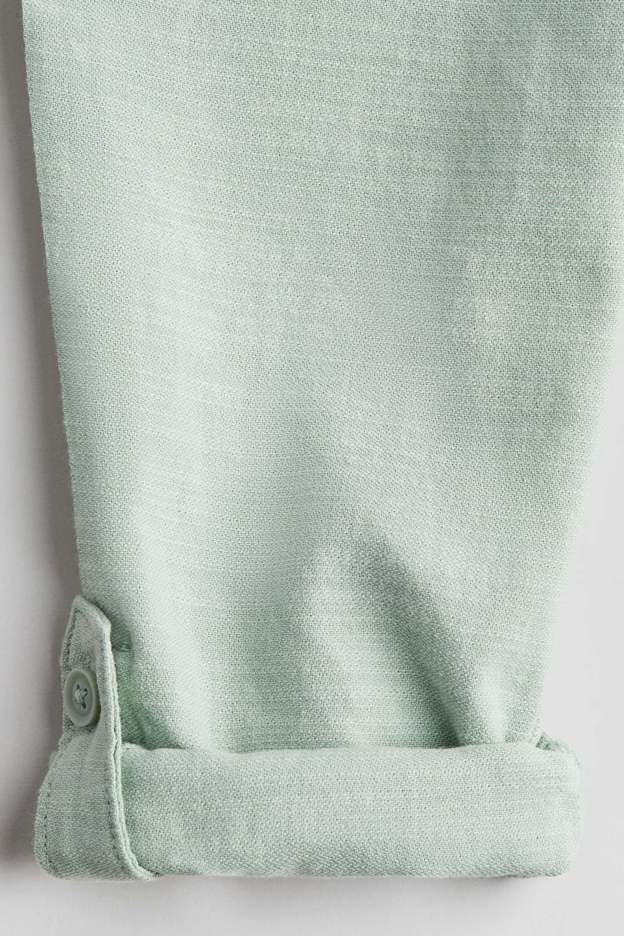 Chino retroussable en coton - Vert clair