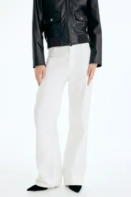 Pantalon en toile - Blanc — photo 1