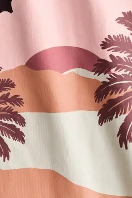 T-shirt imprimé - Marron foncé/palmiers — photo 3