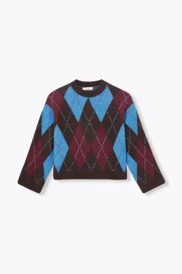 Pull à carreaux argyll Femme