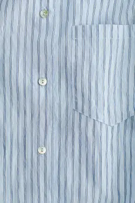 Chemise oversize - Bleu clair/rayé — photo 4