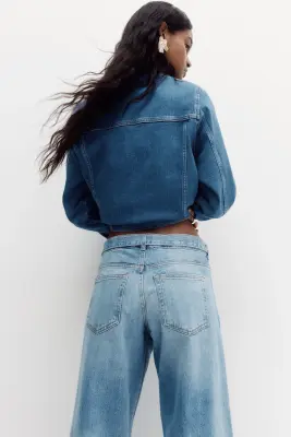 Wide Jeans - Bleu denim clair — photo 4