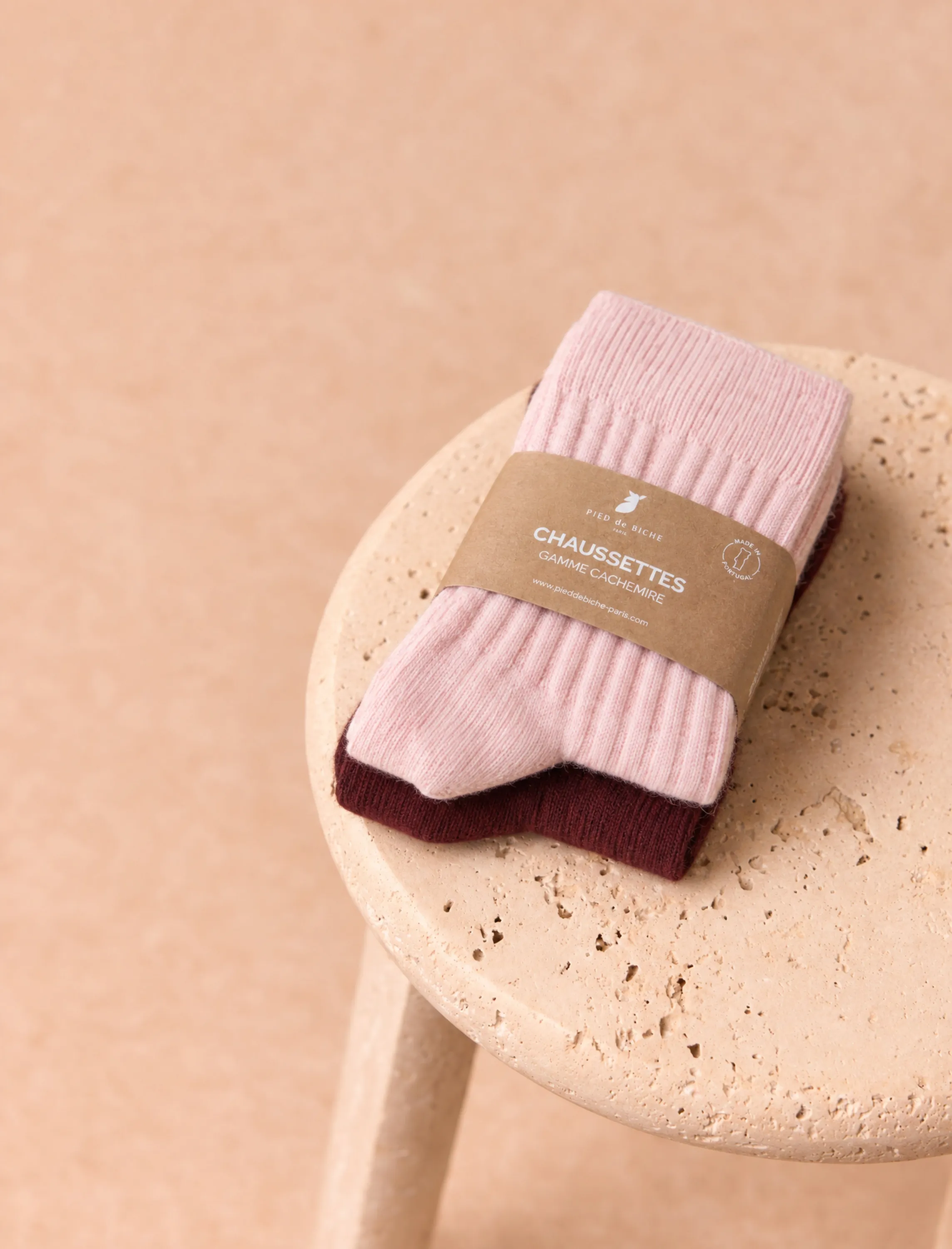 Pack chaussettes cachemire - Rose
