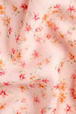 Robe volantée à bretelles fines - Rose clair/fleuri — photo 4