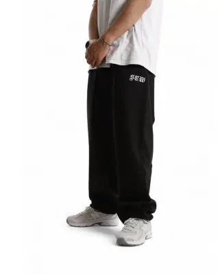 Fleece Sweat Pant STW Brodé Black White — photo 2