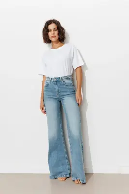 Jean flare délavé Femme — photo 2