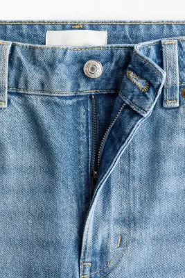 Mom Slim Fit High Waist Ankle Jeans - Bleu denim clair — photo 5