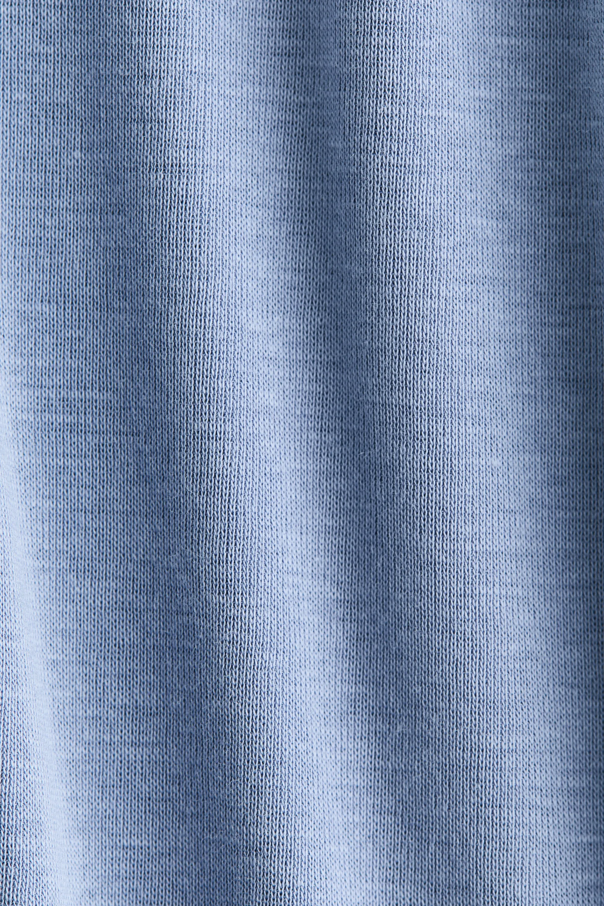 Top en coton Supima® avec encolure bateau - Bleu ancien clair