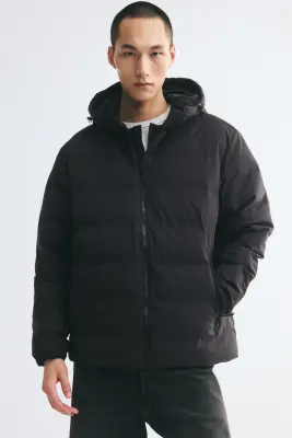 Veste matelassée coupe-vent et déperlante - Noir — photo 1