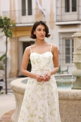 Barbie Corset Dress - Olive Toile de Jouy — photo 1