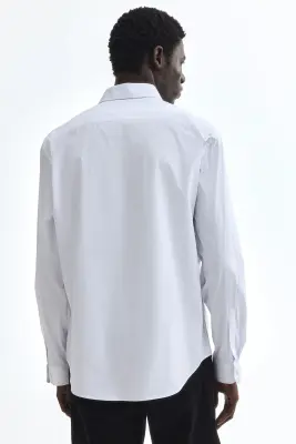 Chemise stretch Slim Fit - Blanc — photo 2