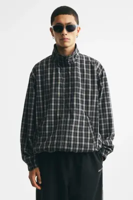 Veste de survêtement - Grège/carreaux — photo 2