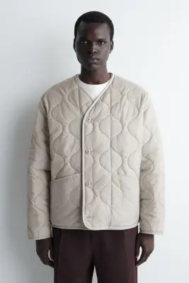 VESTE MATELASSÉE RÉVERSIBLE - GRIS CLAIR — photo 2