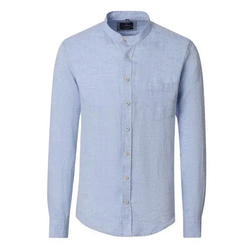CASA MODA CHEMISE LIN ML COL MAO Bleu ciel