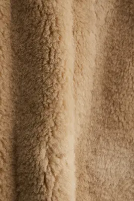 Manteau en tissu Teddy Bear - Beige — photo 3