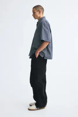 Pantalon cargo Loose Fit - Noir — photo 4
