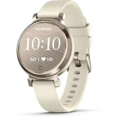 Garmin Lily 2 Cream Gold bracelet silicone blanc coco 010-02839-00 — photo 1