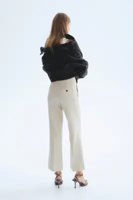 Pantalon bootcut 7/8 - Beige clair — photo 3