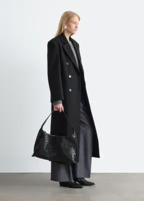 Long Wool Coat - Noir — photo 4