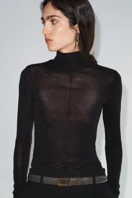 Ceinture en cuir - Taupe foncé — photo 1