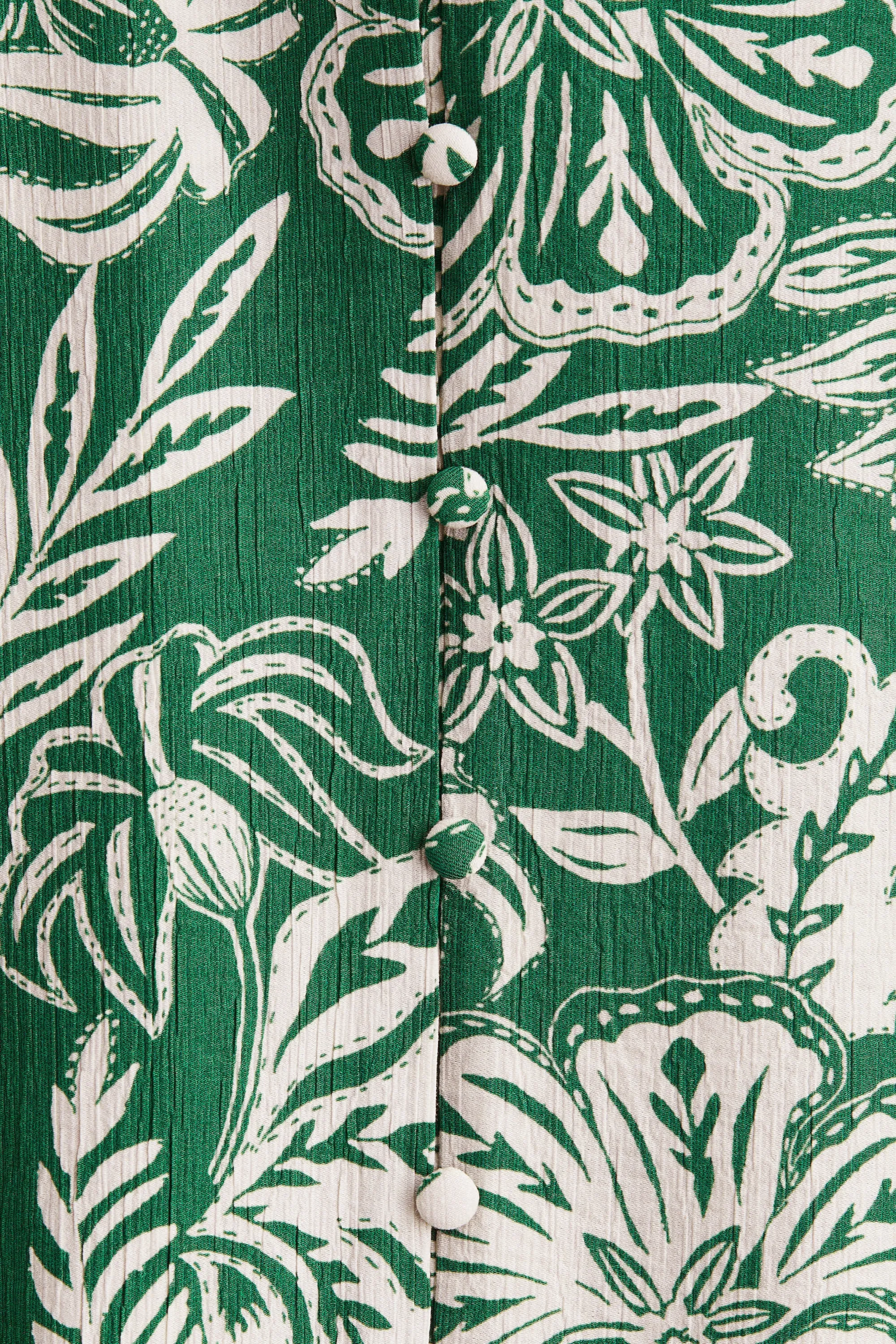 Robe en crêpe avec ceinture à nouer - Vert/motif