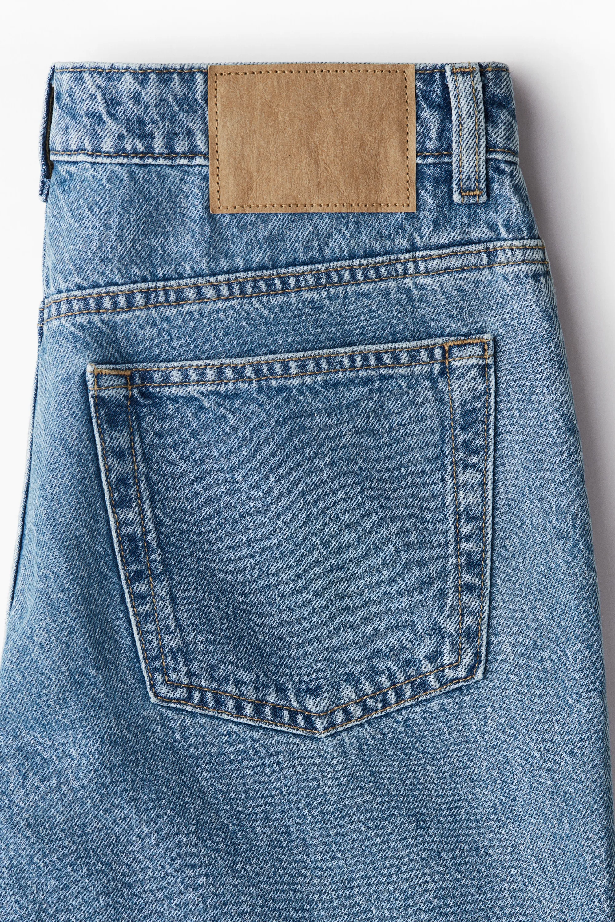 Jean clouté Wide High - Bleu denim
