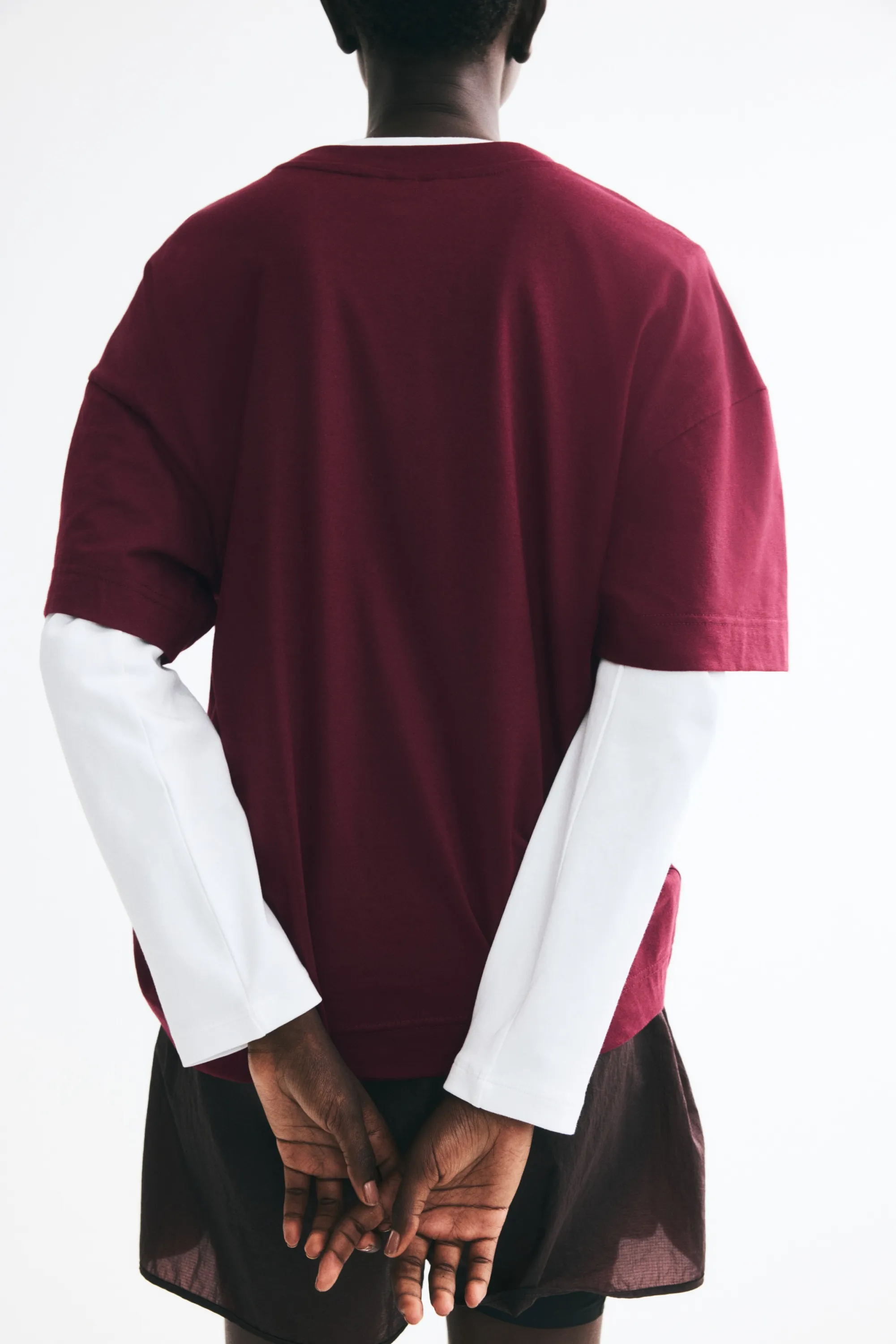 T-shirt oversize - Bordeaux
