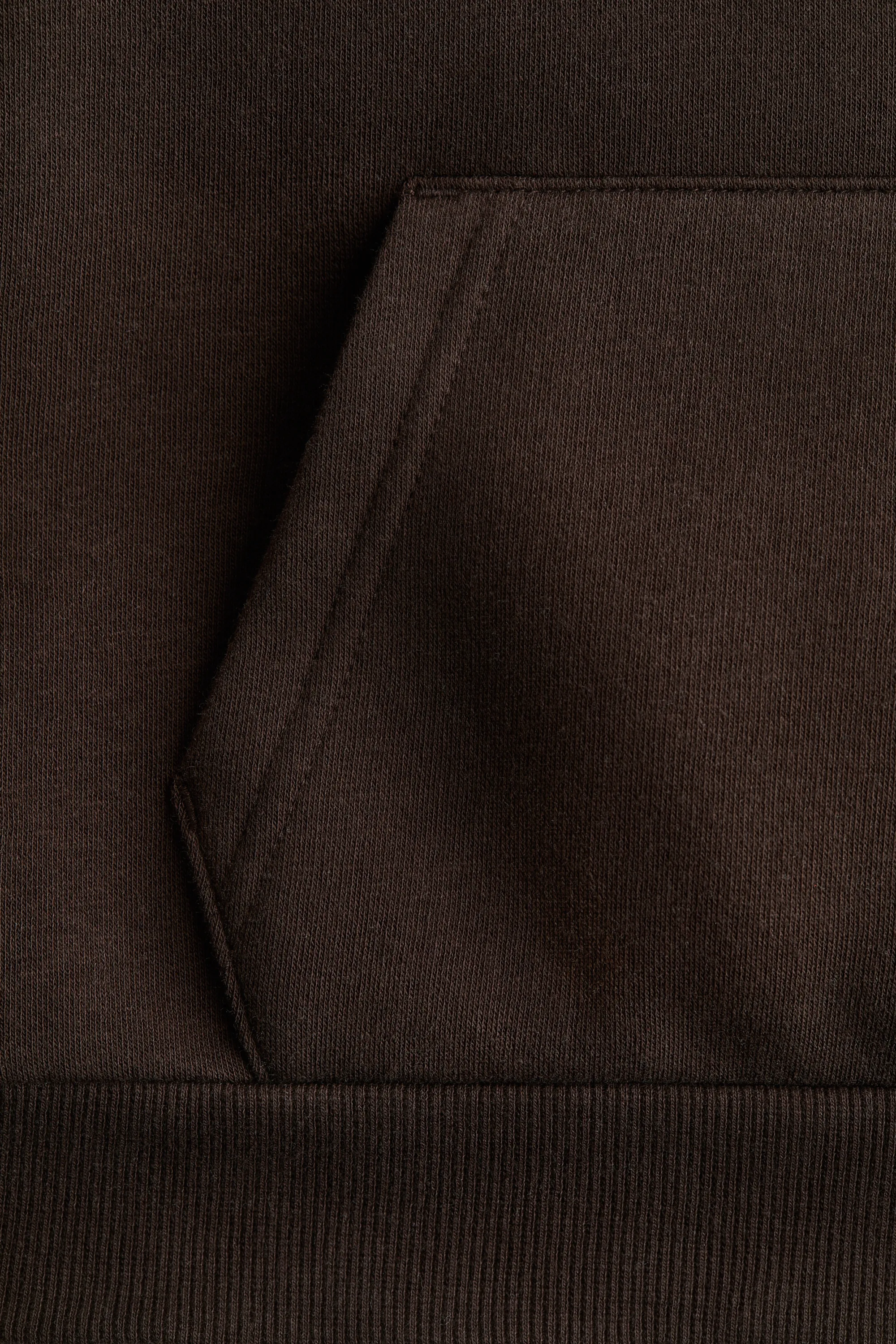 Hoodie à l'intérieur brossé - Marron foncé