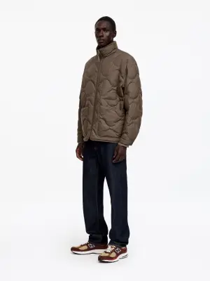 Veste matelassée en duvet - Beige — photo 1