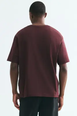 T-shirt Relaxed Fit - Bordeaux — photo 2