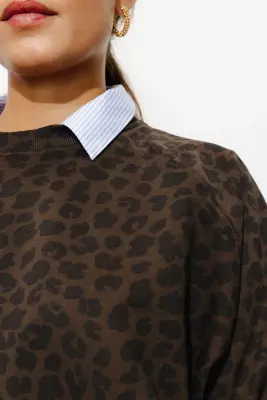 Sweat-shirt léopard Femme — photo 5