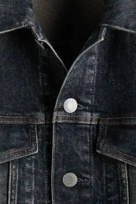 Veste Trucker en denim - Bleu denim — photo 5