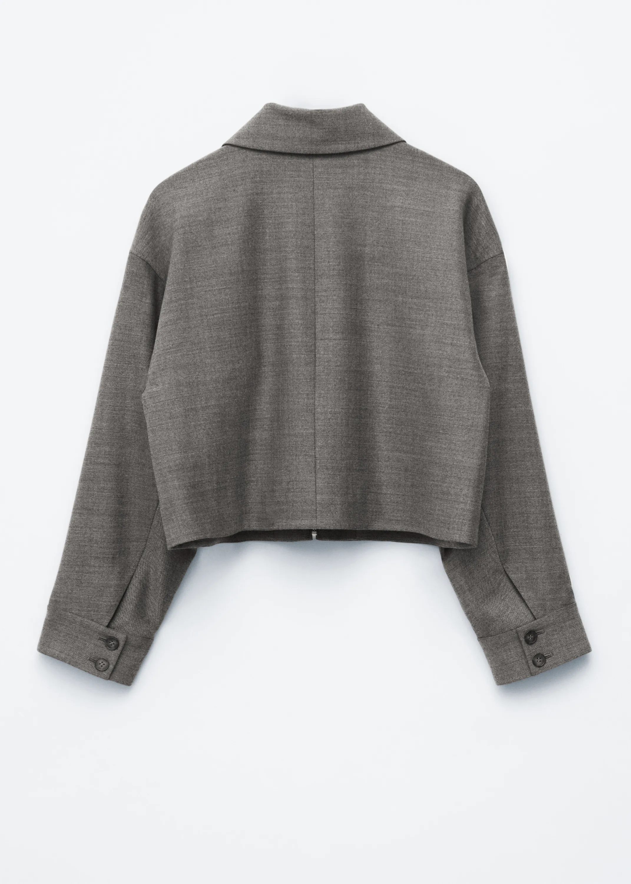 Short Wool Jacket - Gris foncé
