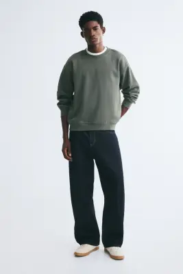 Sweat Loose Fit - Vert kaki foncé — photo 2