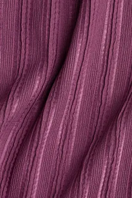 Pantalon texturé à jambes ballon - Violet ancien — photo 3