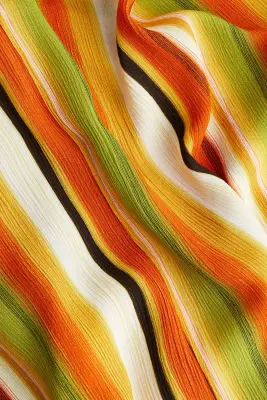 Robe loose à bretelles fines - Orange/rayé