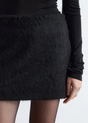 Mini-jupe taille basse - Noir — photo 2