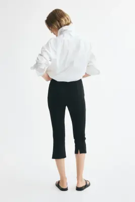 Pantalon Capri en jersey romanite - Noir — photo 3