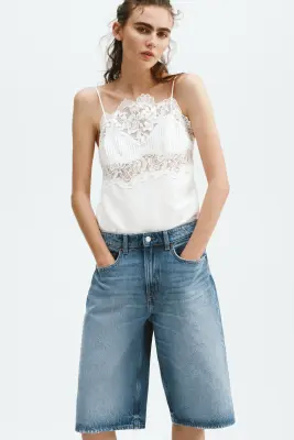 Short Bermuda en denim - Bleu denim clair — photo 1